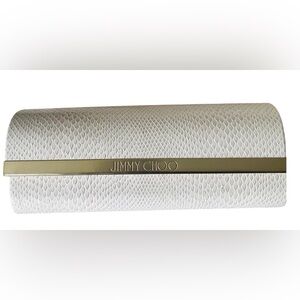 Jimmy Choo Ivory Textured eyeglass case